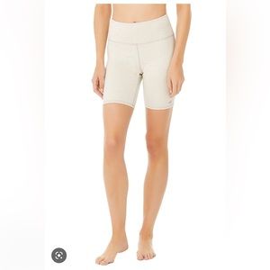 Alo glitter waist bike shorts